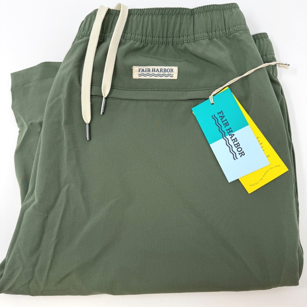 Fair Harbor Mens Size‎ 3XL The One Pant Olive Green Lined Jogger FHL200 NEW